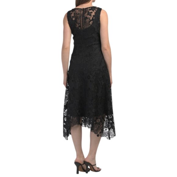 UNGARO Black Iris Lace Dress - Picture 2 of 3